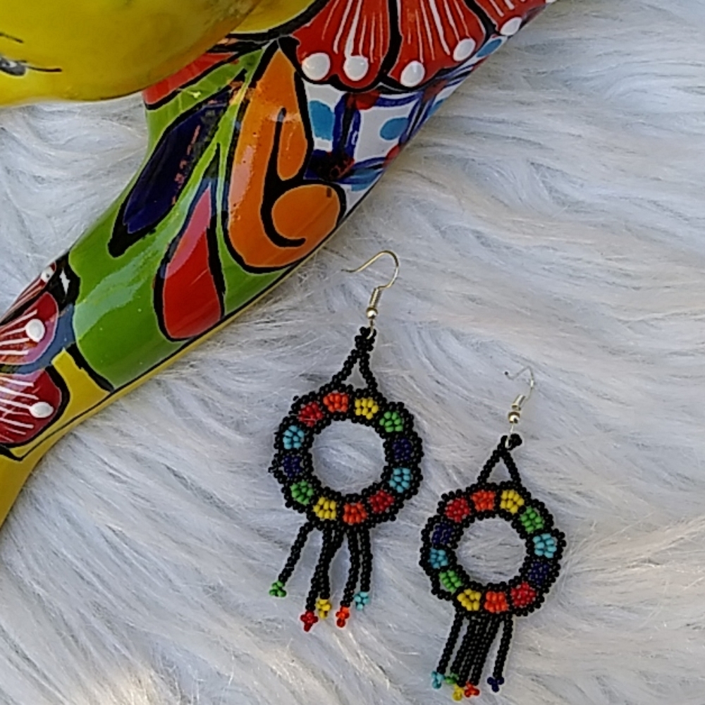 Chakira Handmade Colorful Circle Earrings